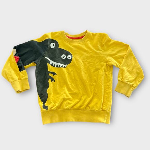 Toddler Boys Dinosaur Sweatshirt – T-Rex Pullover Crewneck Sz 5 – Cozy & Fun - Picture 1 of 7